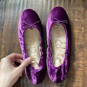 NWT Sam Edelman Felicia velvet orchid flat shoes